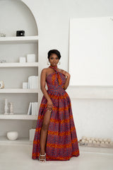 JEMIMA African print Maxi Infinity dress