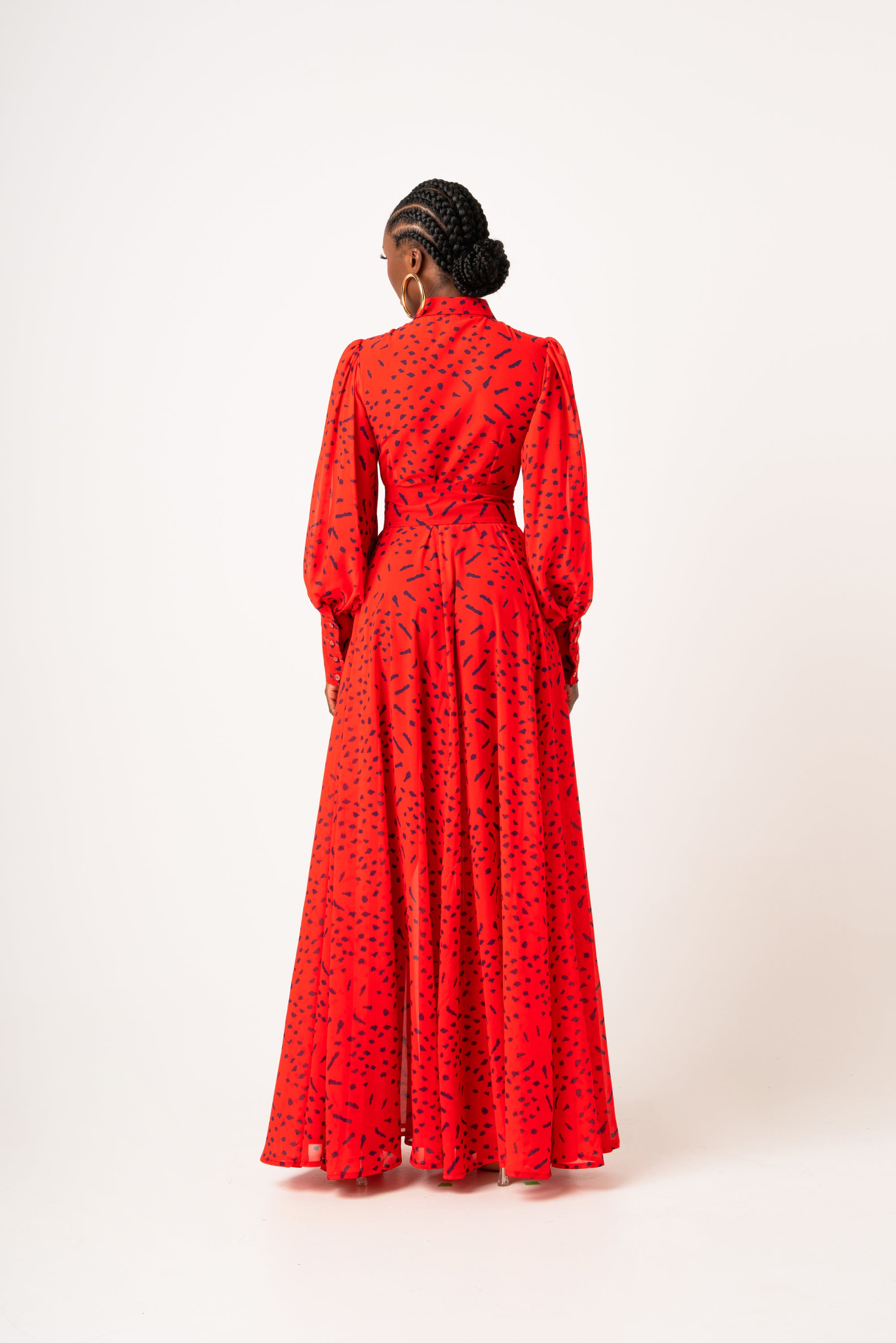 SAMIAH CHIFFON MAXI SHIRT DRESS