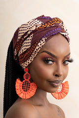 NARI EARRINGS in orange-red