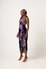ENANG BLACK XL SILK SCARF