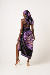 ENANG BLACK XL SILK SCARF