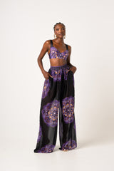 ENANG BLACK CHIFFON PANTS