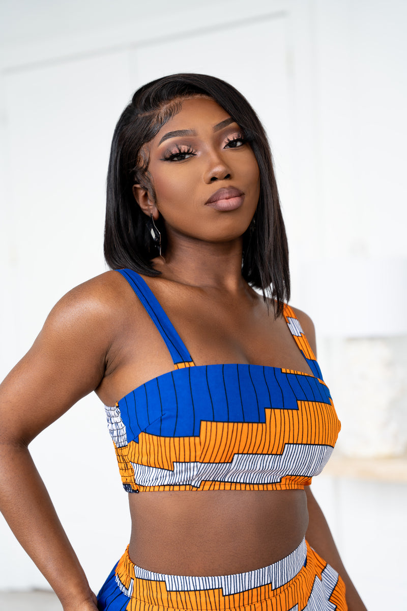 SOMIE African Print Crop Top