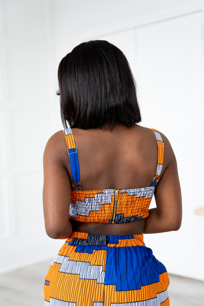 SOMIE African Print Crop Top