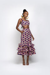 LANRE African Print Tube Crop Top