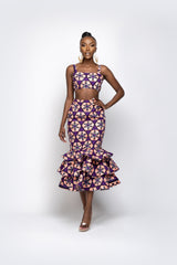 LANRE African Print Tube Crop Top