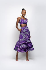 INI African Print Tube Crop Top