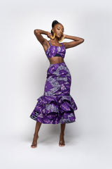 INI African Print Tube Crop Top
