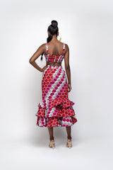 RENI African Print Tube Crop Top