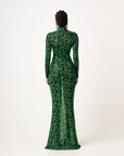 AZI LONG SLEEVE MAXI MESH DRESS