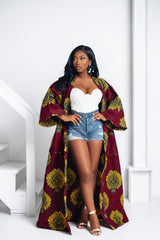 GINA African Print convertible Kimono
