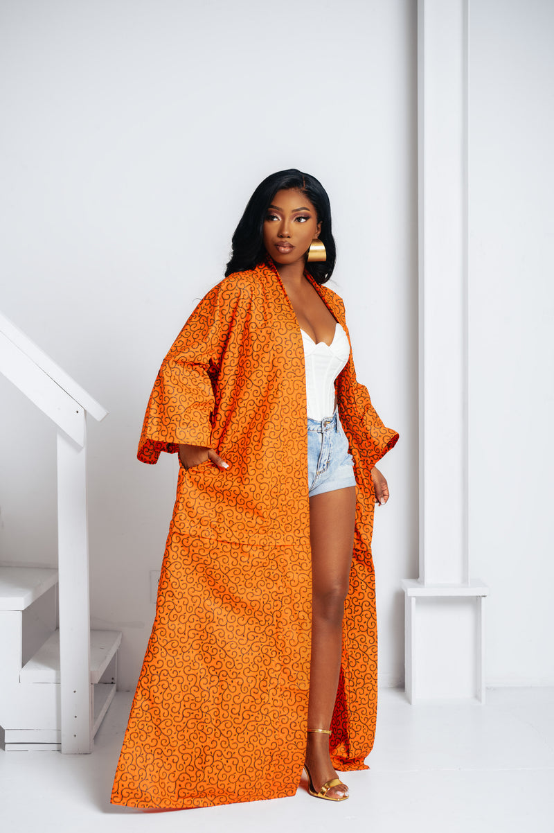 OBI African Print convertible Kimono