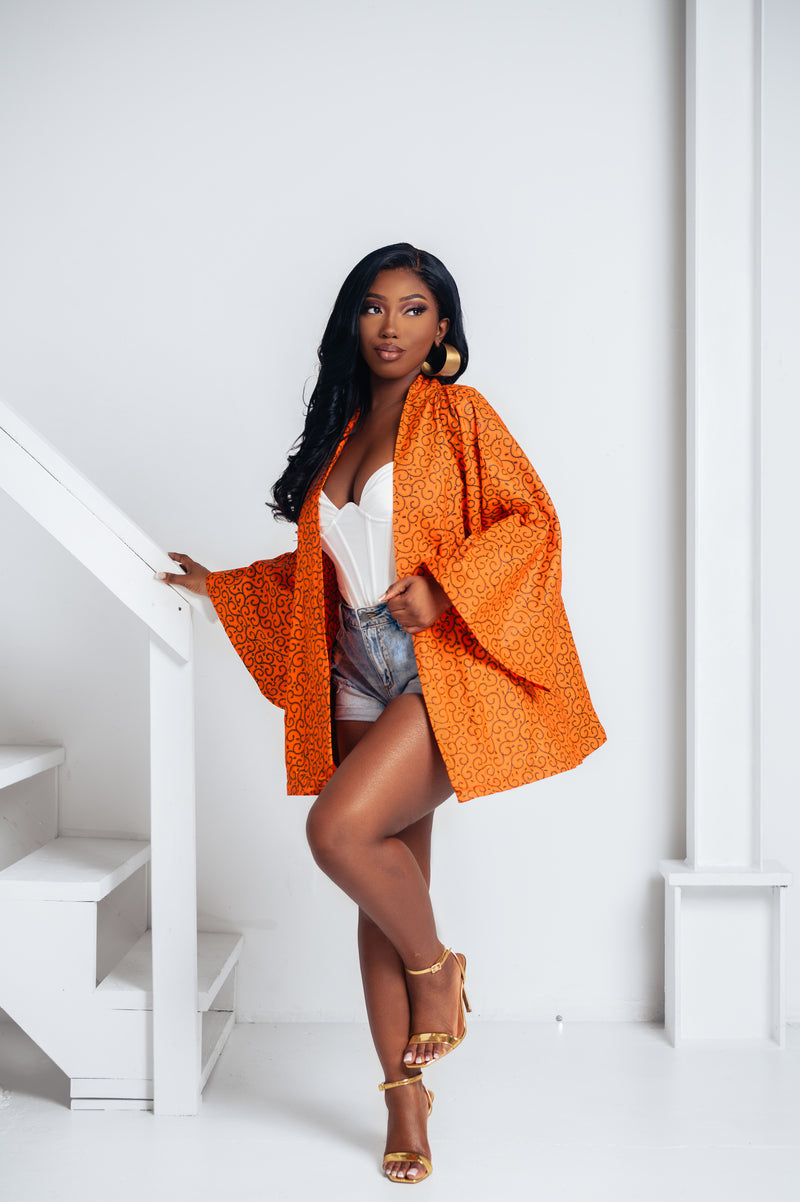 OBI African Print convertible Kimono