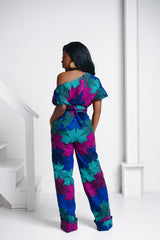 ZURI African print One Shoulder jumpsuit (3 LENGTH)
