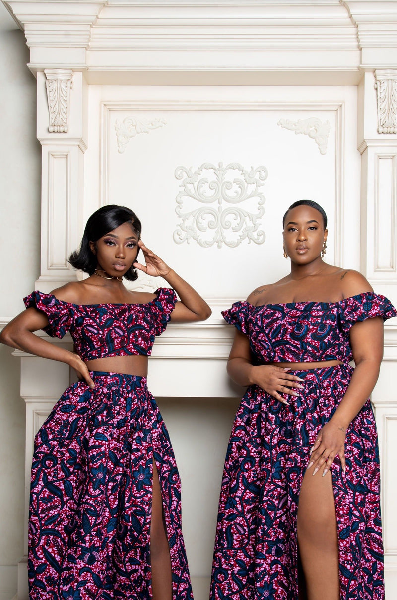LAMI African Print Crop Top crop Tops ofuure 