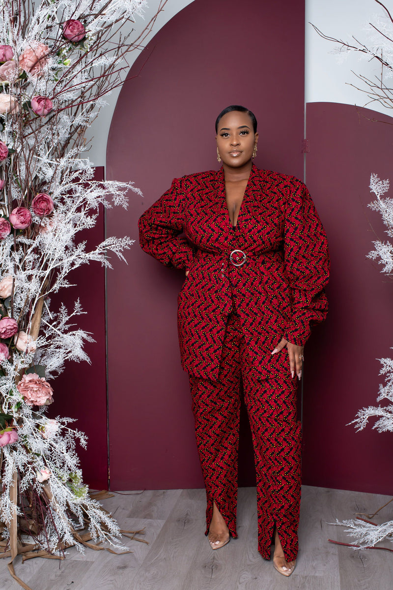 SHANIA African print Pantsuit BLAZER