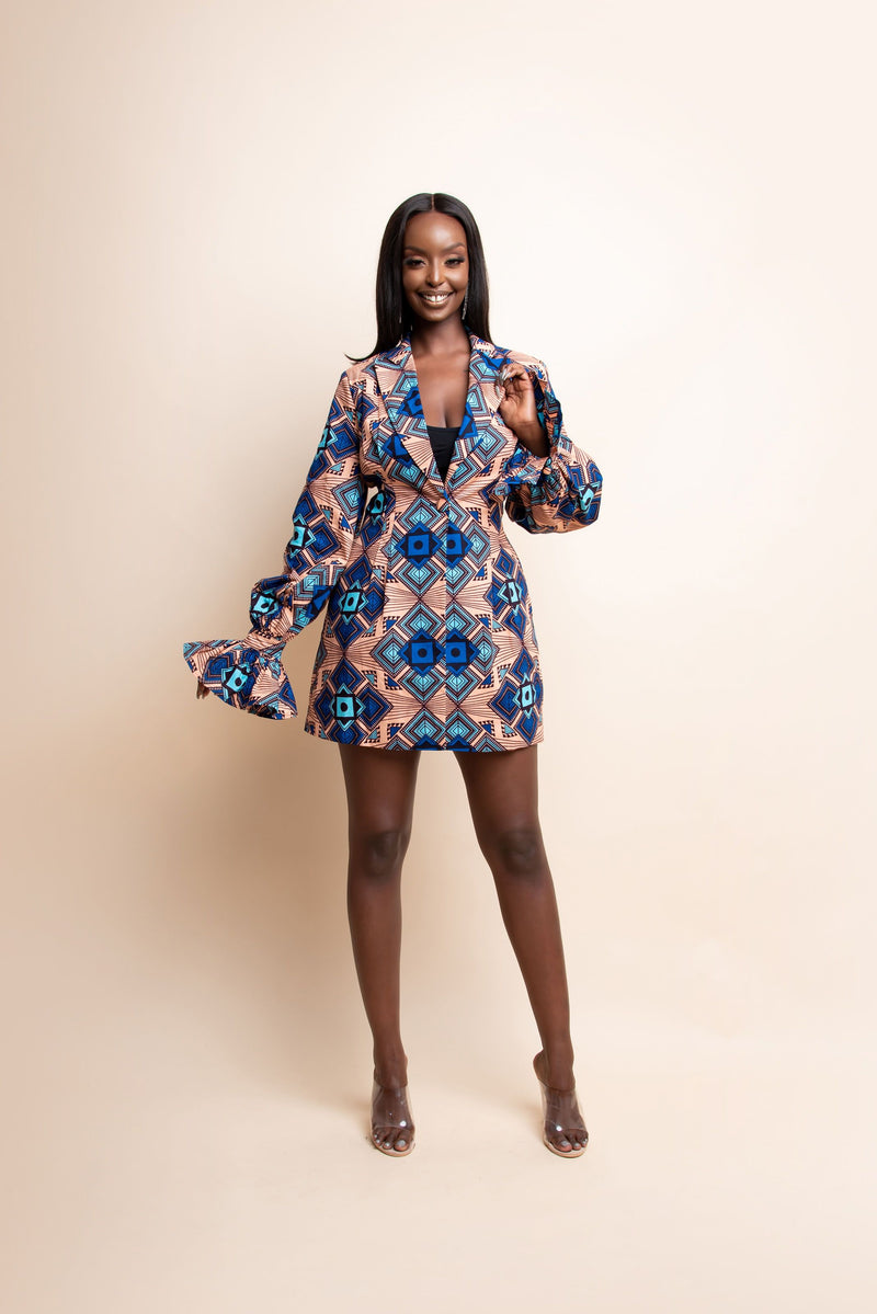 IVIE African print BLAZER Dress