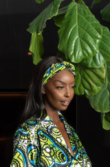 STORM African Print Silk-satin Headband