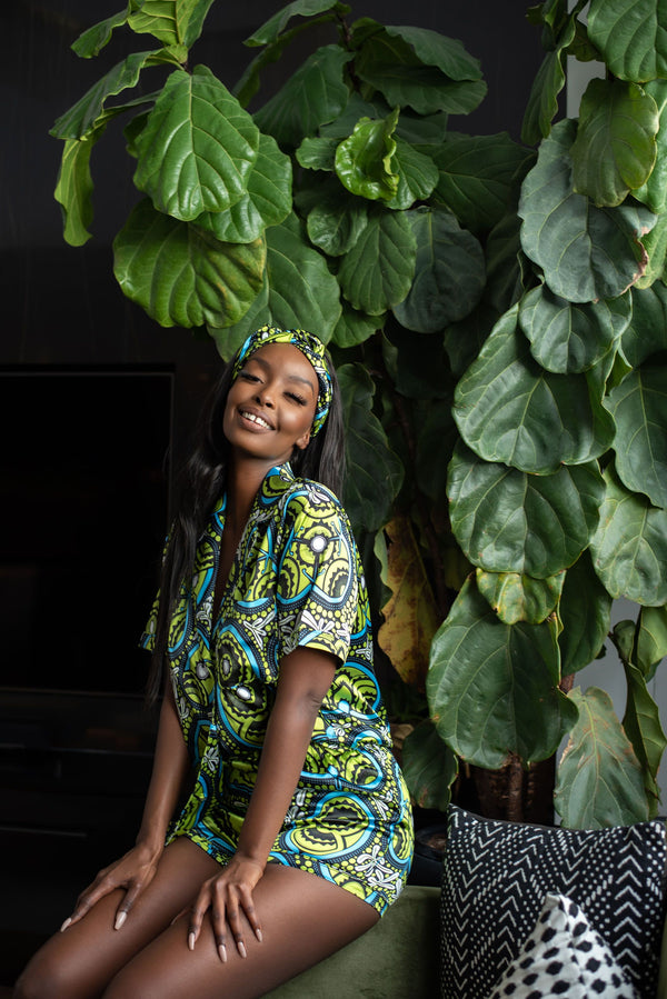 STORM African Print Silk-satin Headband