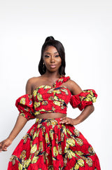 SHOPE African Print Crop Top crop Tops ofuure 