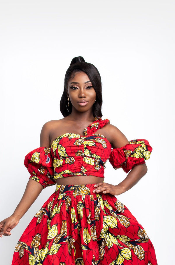 SHOPE African Print Crop Top crop Tops ofuure 