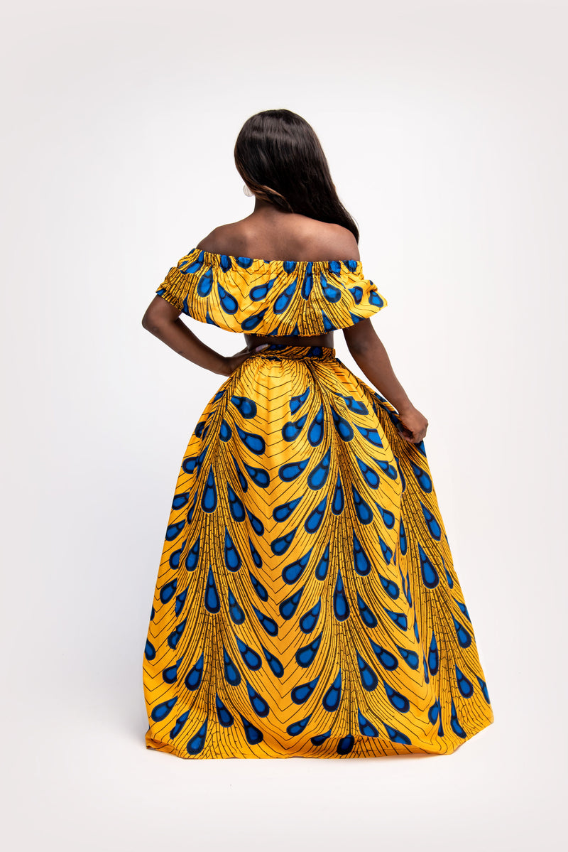 YEMI African Print Maxi Skirt