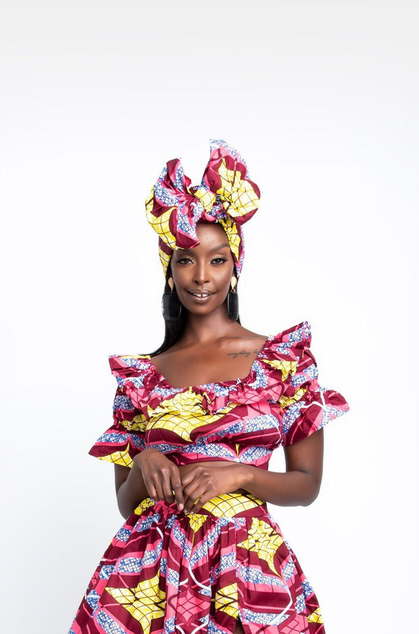 NOLA African Print Crop Top crop Tops ofuure 
