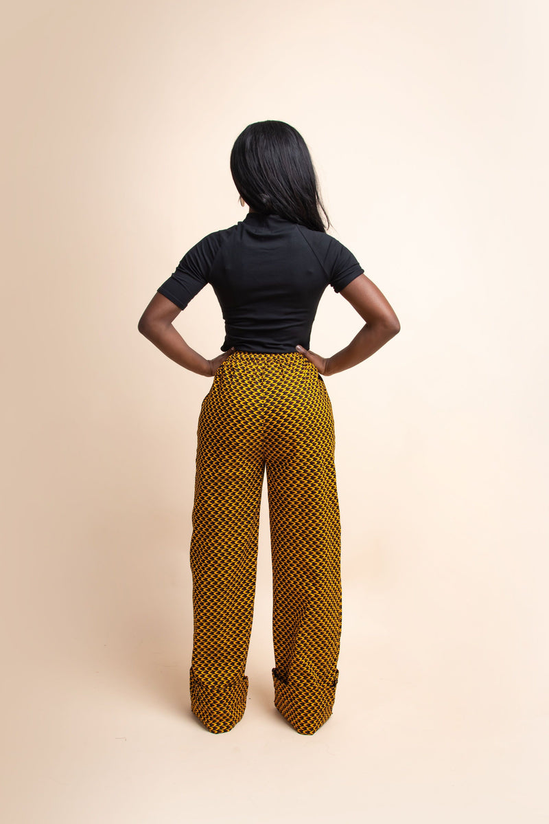AGBANI African Print high waist trousers ( 3 LENGTH)
