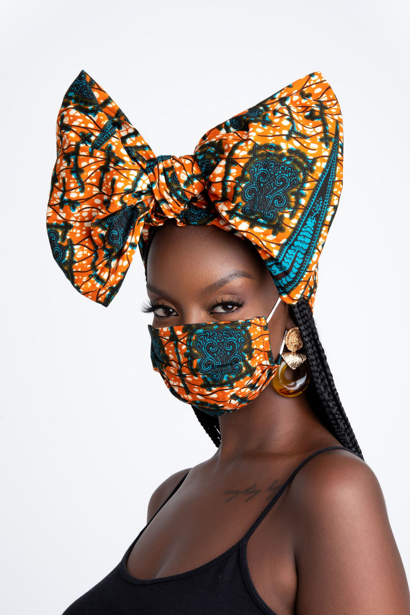 TOPE AFRICAN PRINT MASK headwrap ofuure 