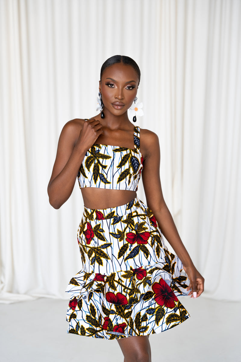 LOLA African Print Crop Top