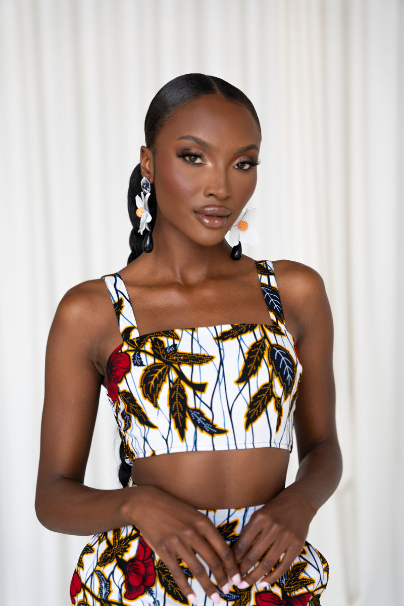 LOLA African Print Crop Top