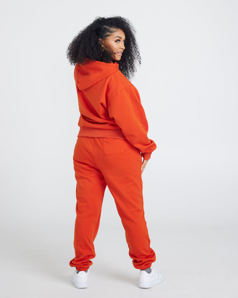 OFUURE Hoodie Jogger Set - ORANGE