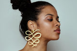GOLD Squiggle Style Earrings
