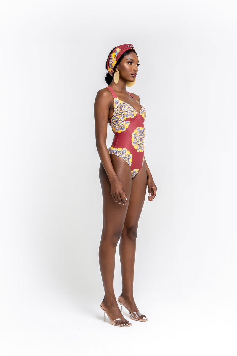 ENANG RED one-piece swimsuit