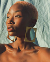 GOLD Squaring the Circle Earrings